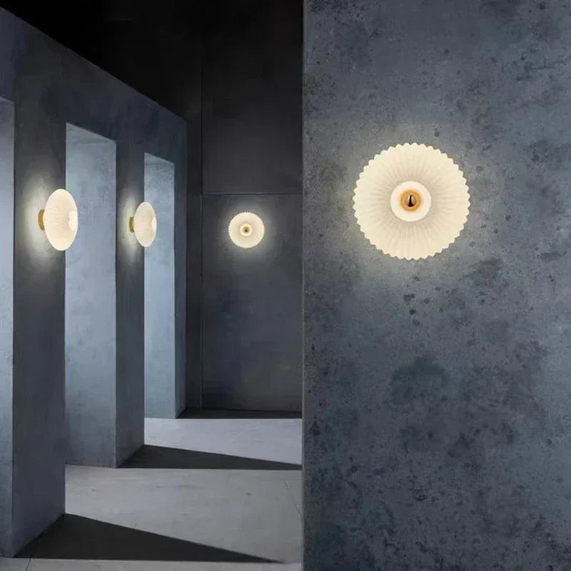 NimbusFlux Wall Lamps Glass Ripple Ambient Glow For Homes | Lersk