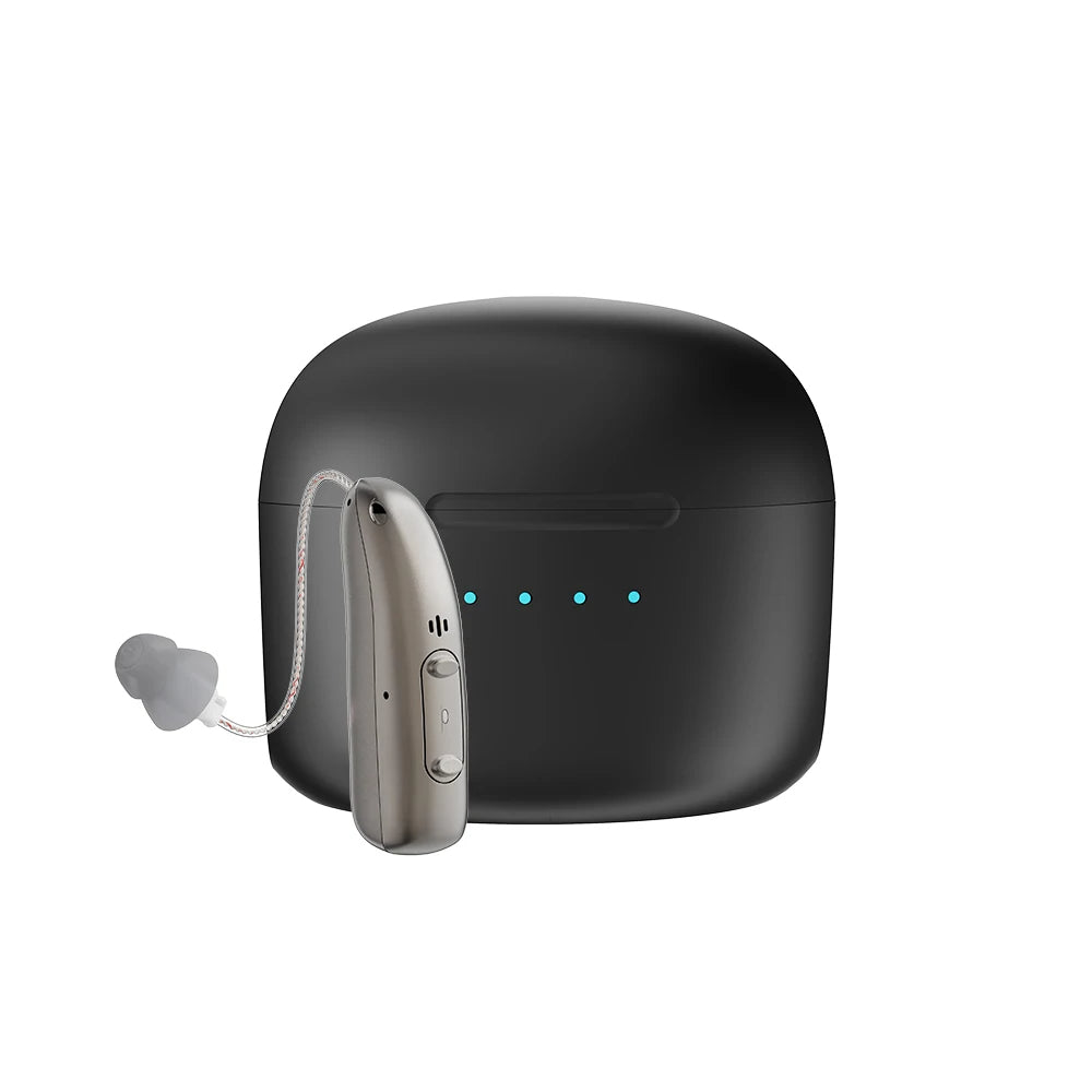 Genopladelige Bluetooth-høreapparater til ældre med appstyring og 4 lydindstillinger | Lersk