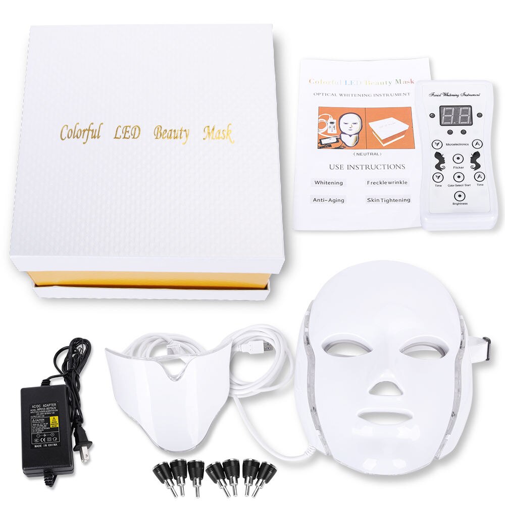 LumaNova 7-Color LED Mask for Face and Neck Therapy | Lersk