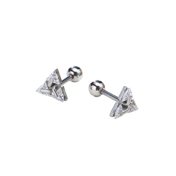 Luminia Minimal Triangle Stud Earrings for Everyday Style