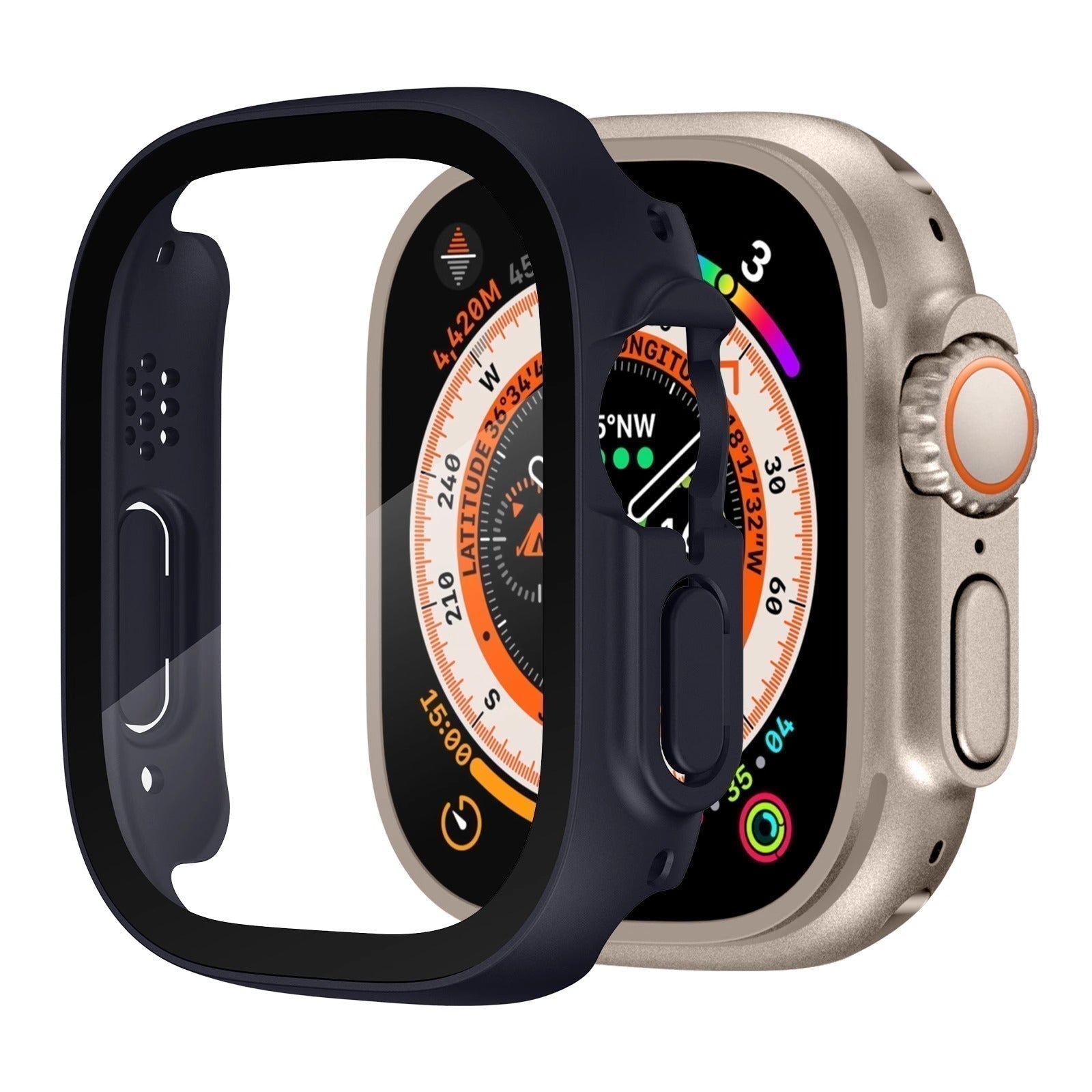 Pouzdro NovaGuard pro Apple Watch Ultra s průhledným tvrzeným sklem | Lersk