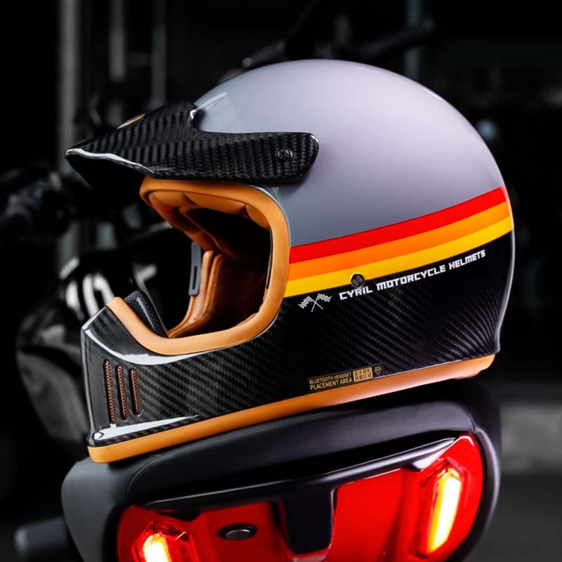Casque intégral de moto en fibre de carbone certifié DOT ECE pour motards F380G | Lersk