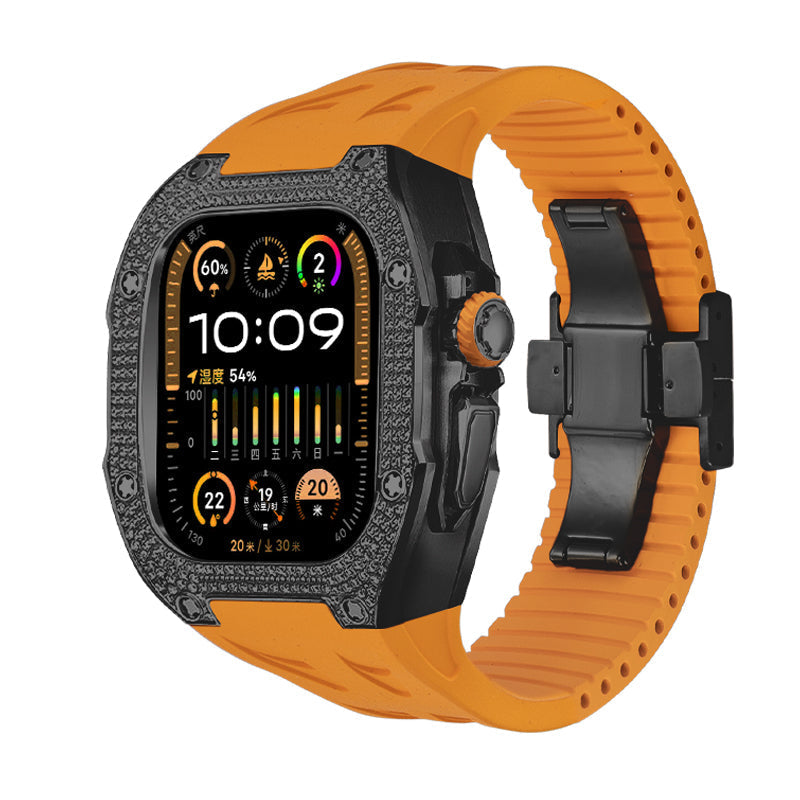 Nivaro | Kit de boîtier de remplacement en titane 5A Zircon pour Apple Watch Ultra | Lersk