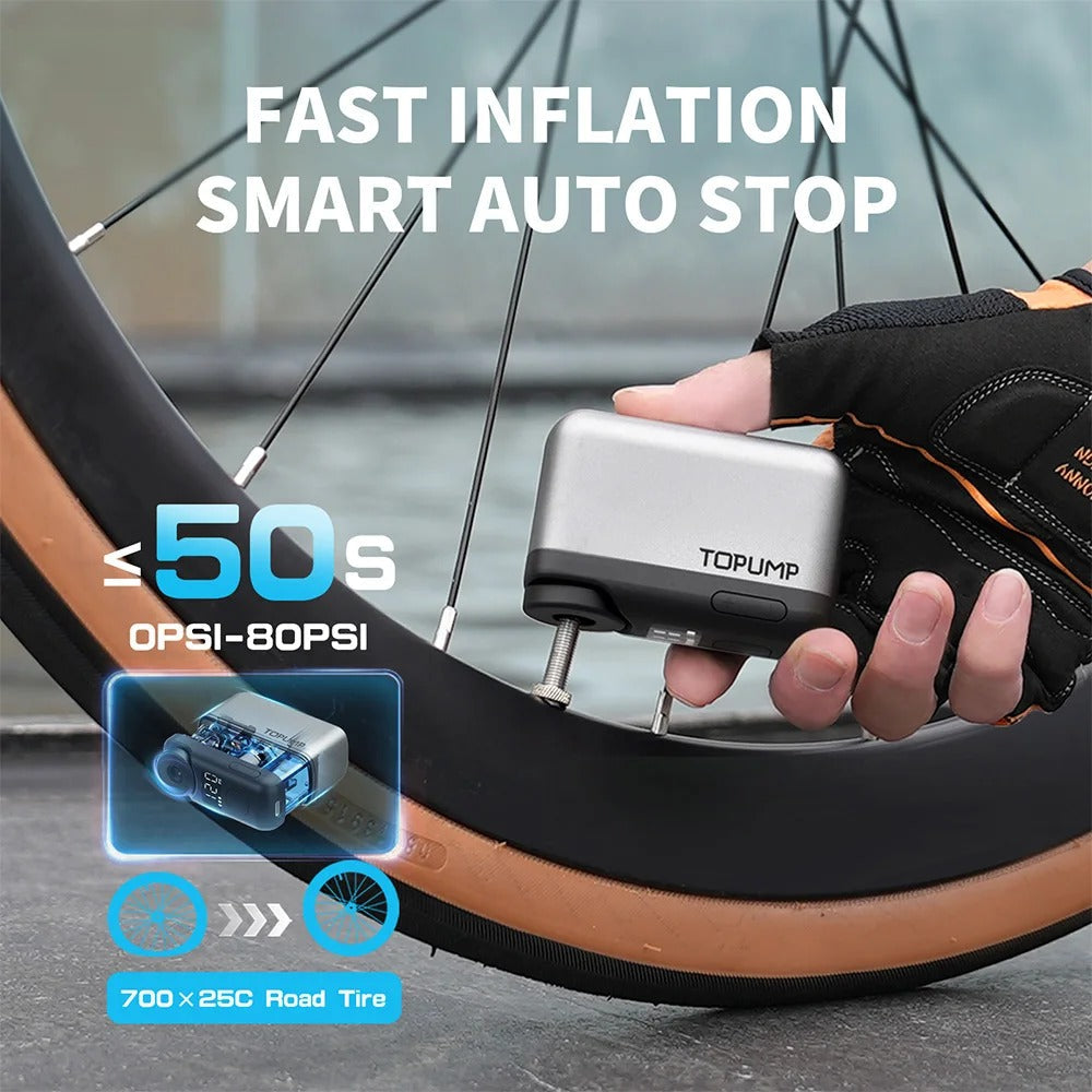 Smart Electric Mini Bike Pump Pro For Cyclists Fast Inflate | Lersk