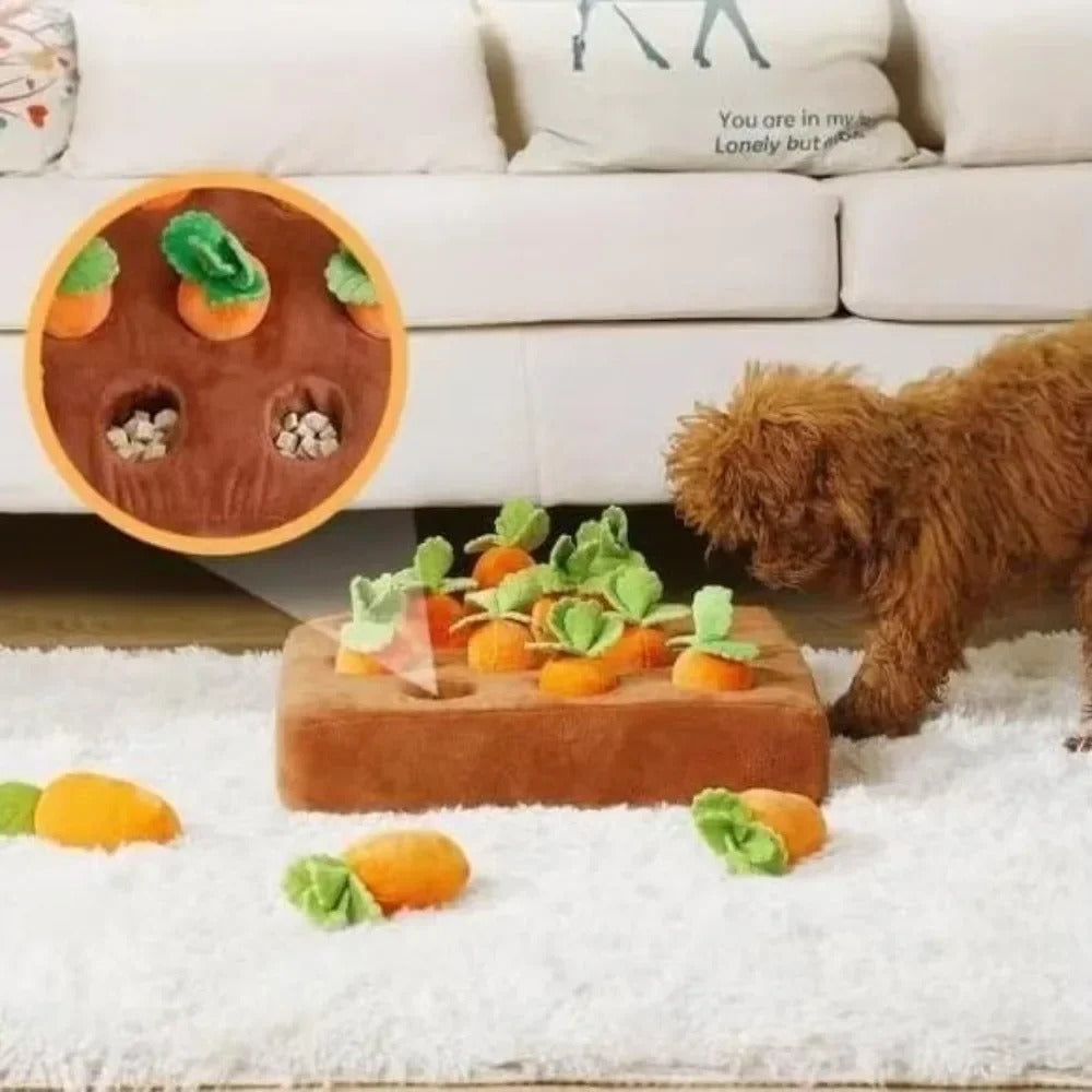 Alfombra Olfativa de Zanahoria para Perros Juguete Interactivo de Peluche para Estimulación Mental | Lersk