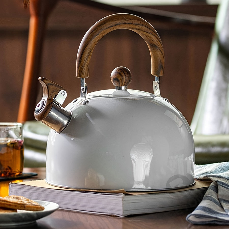 Bollitore fischiante AuricKettle 3L con manico in legno | Lersk