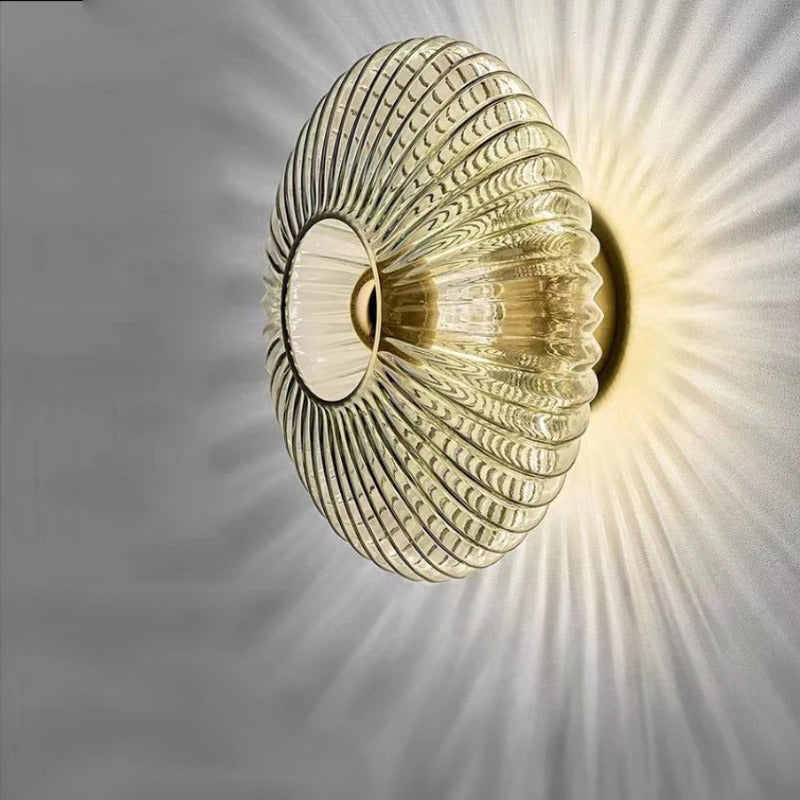 Applique da parete in vetro Aurelia moderna per interni con illuminazione LED | Lersk
