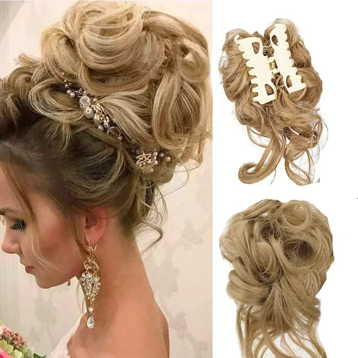 Pinza para cabello CurlyBun para moño rizado instantáneo, para peinados rápidos, recogidos diarios y looks elegantes | Lersk