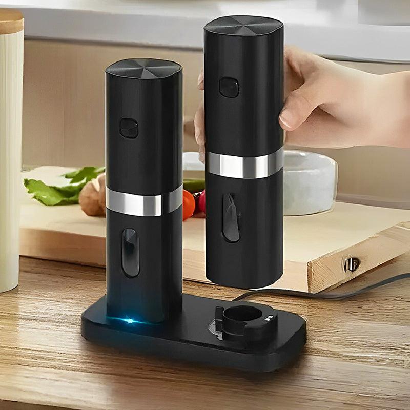 Moulin électrique vert pour sel et poivre pour cuisiniers à domicile, commodité motorisée | Lersk