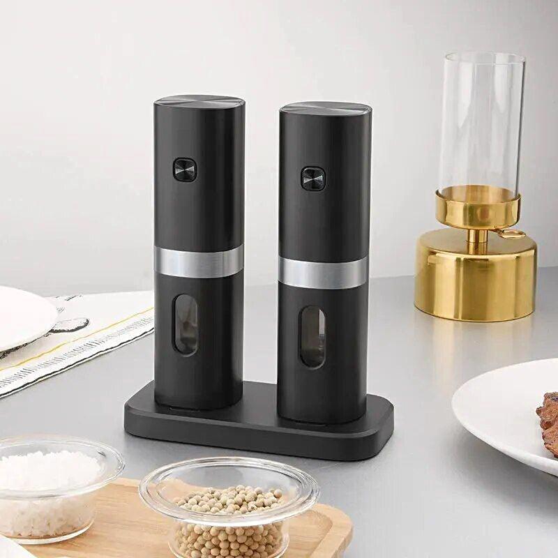 Moulin électrique vert pour sel et poivre pour cuisiniers à domicile, commodité motorisée | Lersk