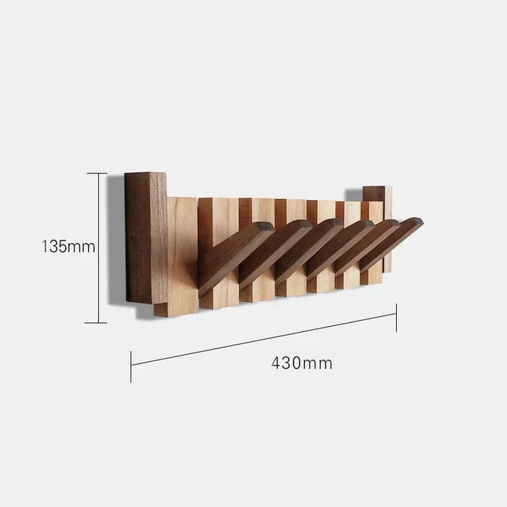 Kaeluo Wood Piano Coat Rack Wall Hanger for Coats Hats and Scarves