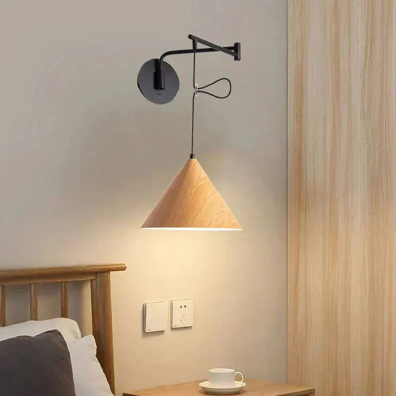 Candeeiro de Parede Aeron com Braço Oscilante e Luz de Leitura Ajustável | Lersk