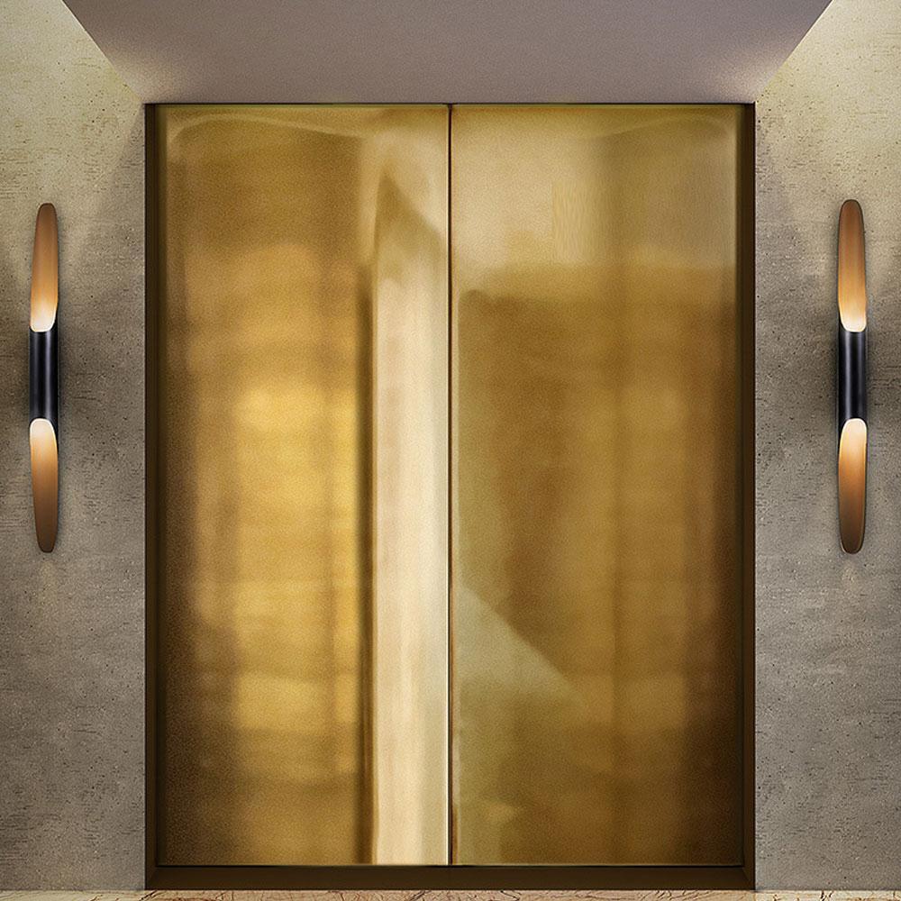 NovaCrest Cylindrical Wall Light with Brushed Metal | Lersk