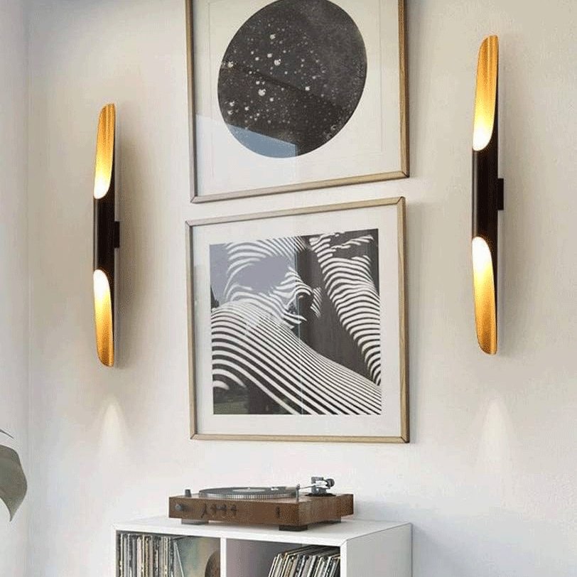 NovaCrest Cylindrical Wall Light with Brushed Metal | Lersk