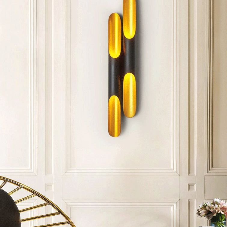 NovaCrest Cylindrical Wall Light with Brushed Metal | Lersk