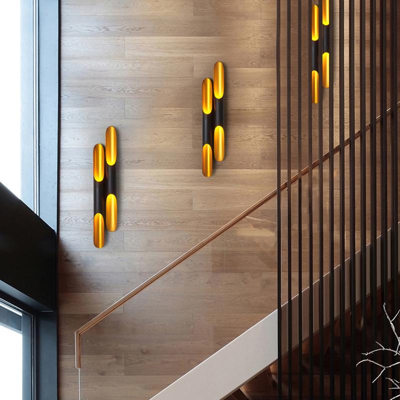 NovaCrest Cylindrical Wall Light with Brushed Metal | Lersk