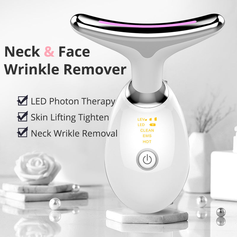 EMS Red Light Therapy massager for face and neck - tightening, and wrinkle reduction | Lersk
