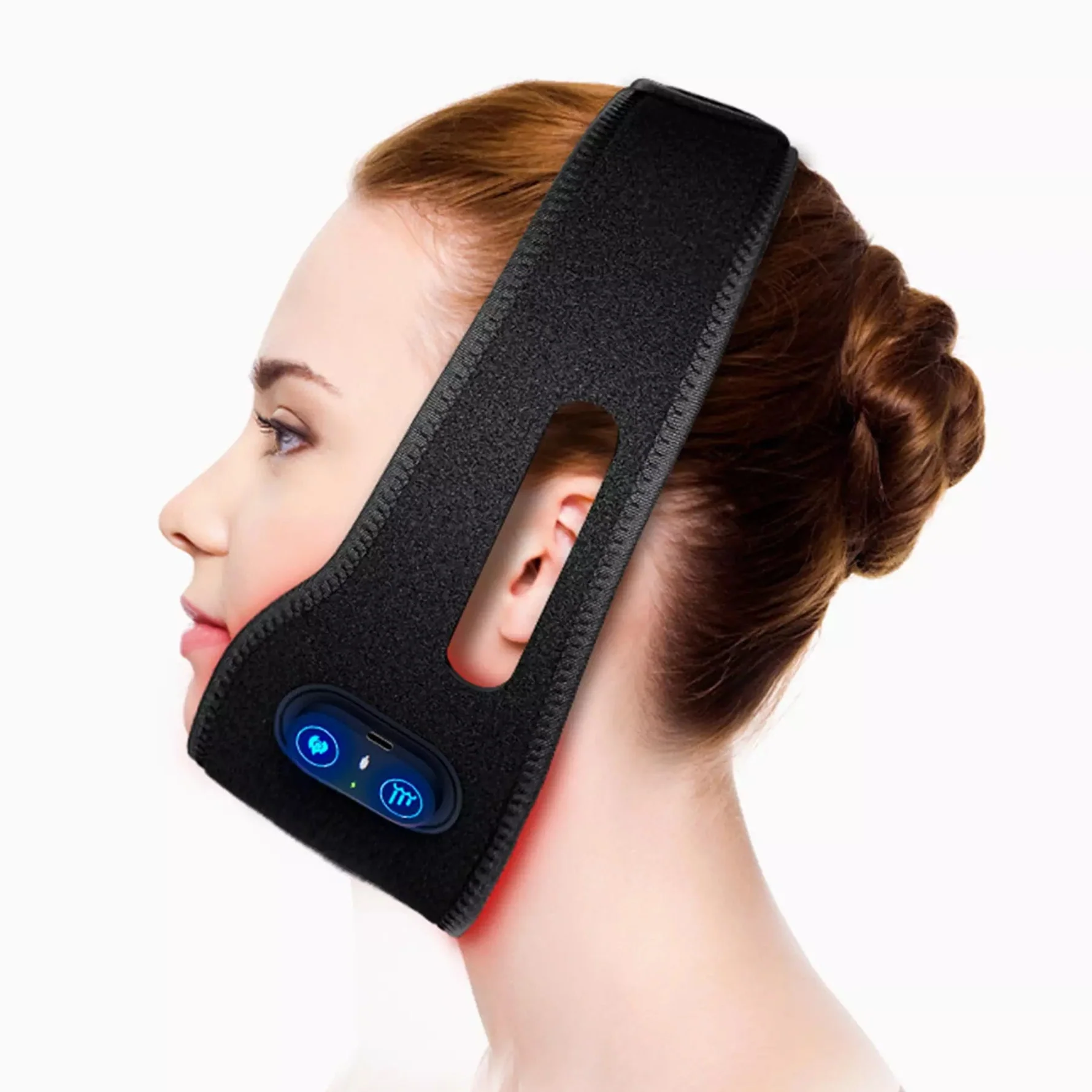 Red Light Therapy V Chin Belt For Double Chin Reduction For Women And Jawline Contour | Lersk