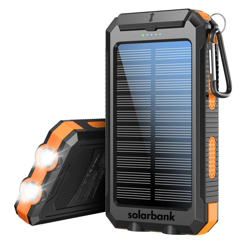 Solar Power Bank 20000mAh Portable Hiking Charger For Hikers | Lersk