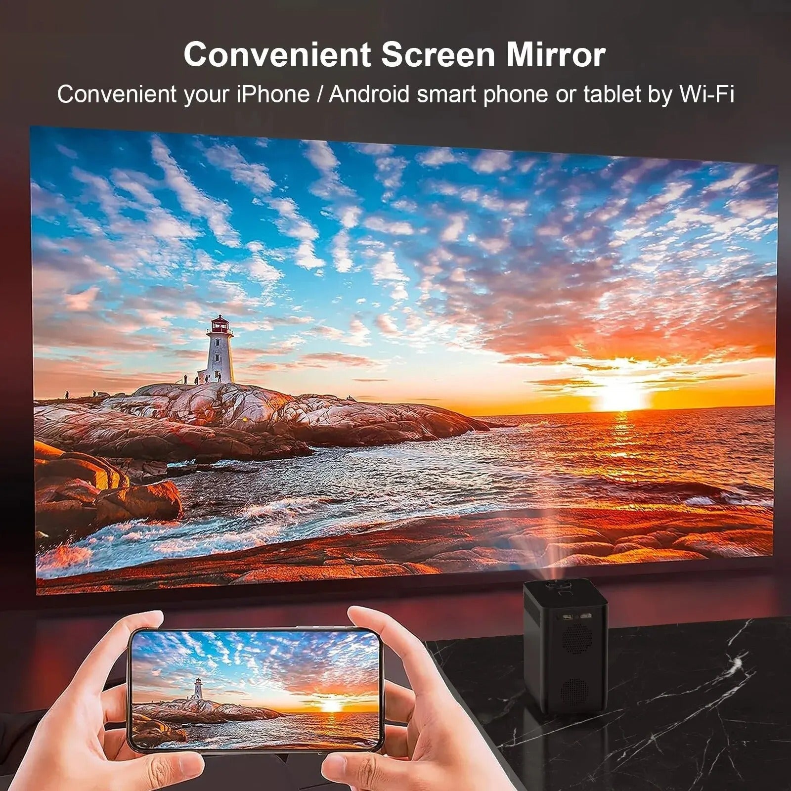 Proiettore tascabile WiFi Android NovaView 4K per home theater | Lersk