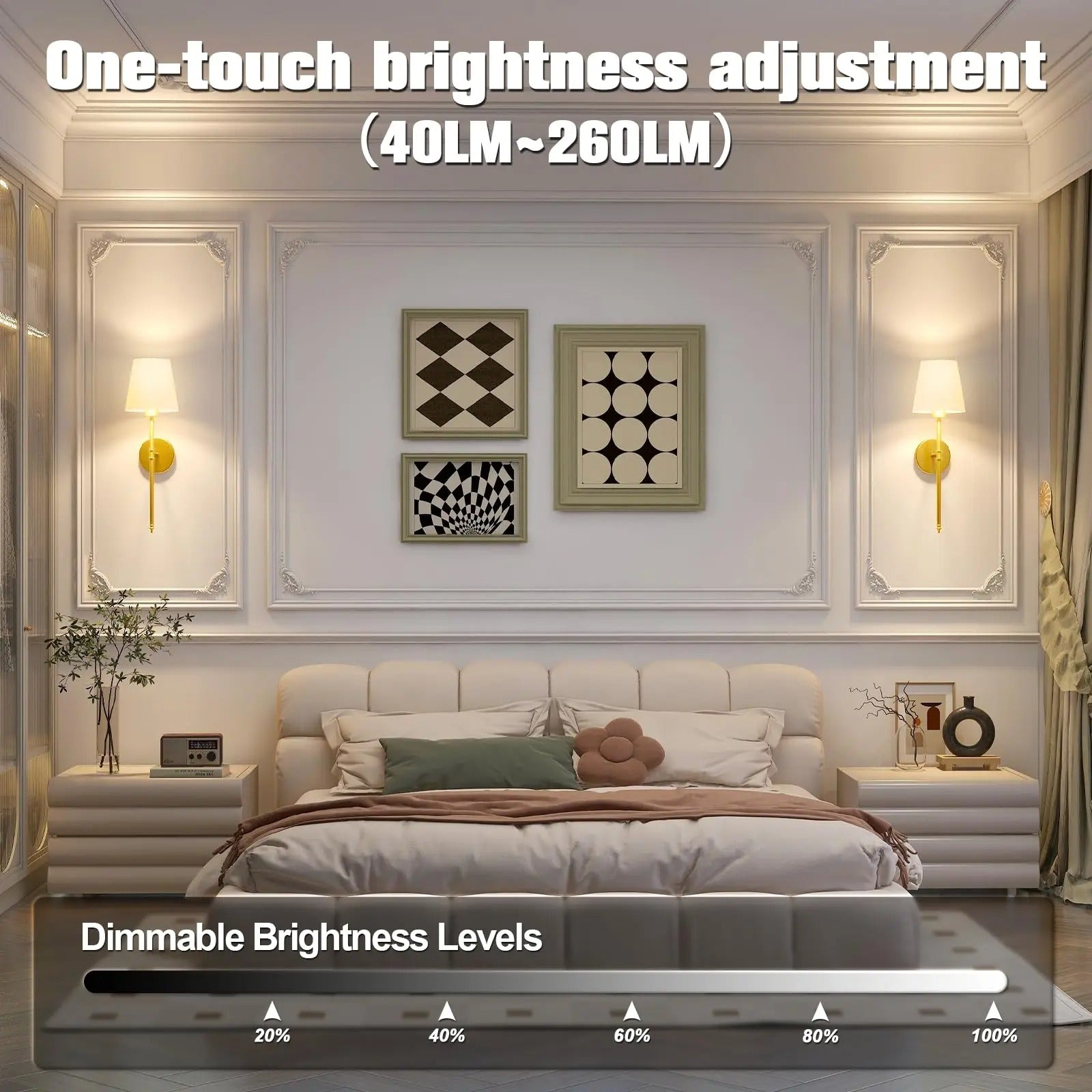 NovaGlow Wireless Wall Sconces Battery-Operated 2-Pack | Lersk