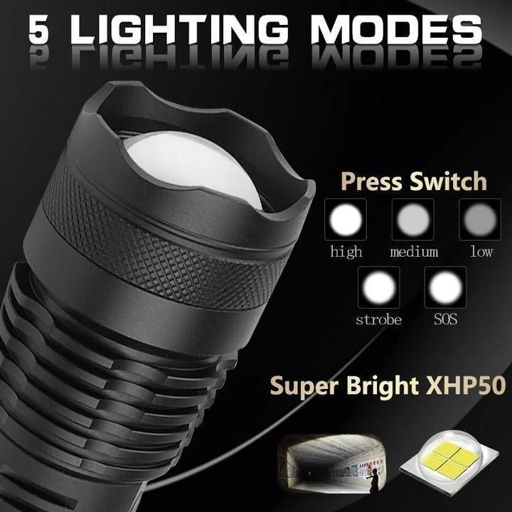 Torcia LED VoltRidge 90.000 Lumen XHP50.2 Pro Max | Lersk