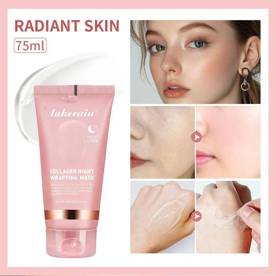 Collagen Natindpakningsmaske Fugt Ceramid Hudtyper | Lersk