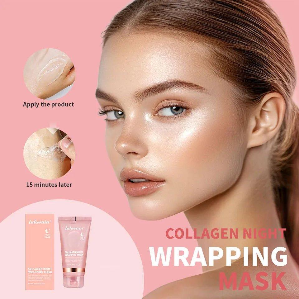 Collagen Natindpakningsmaske Fugt Ceramid Hudtyper | Lersk