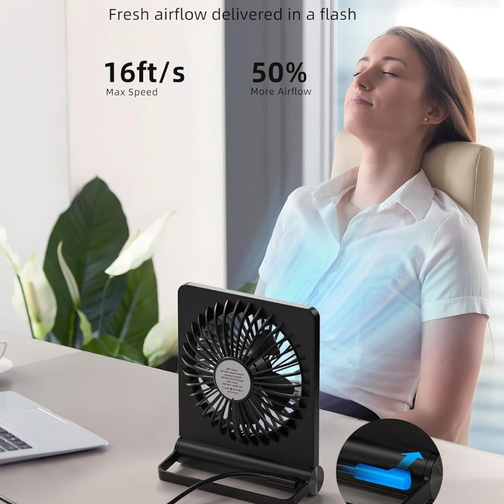 Přenosná chladicí krabička s ventilátorem USB, kompaktní skládací stolní klip | Lersk
