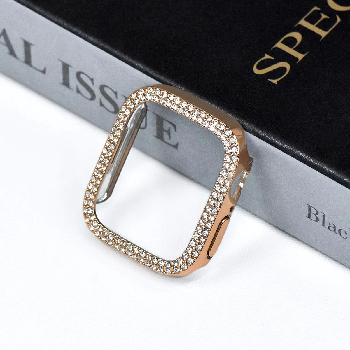 Tempered Glass Case With Rhinestone Accents | Lersk