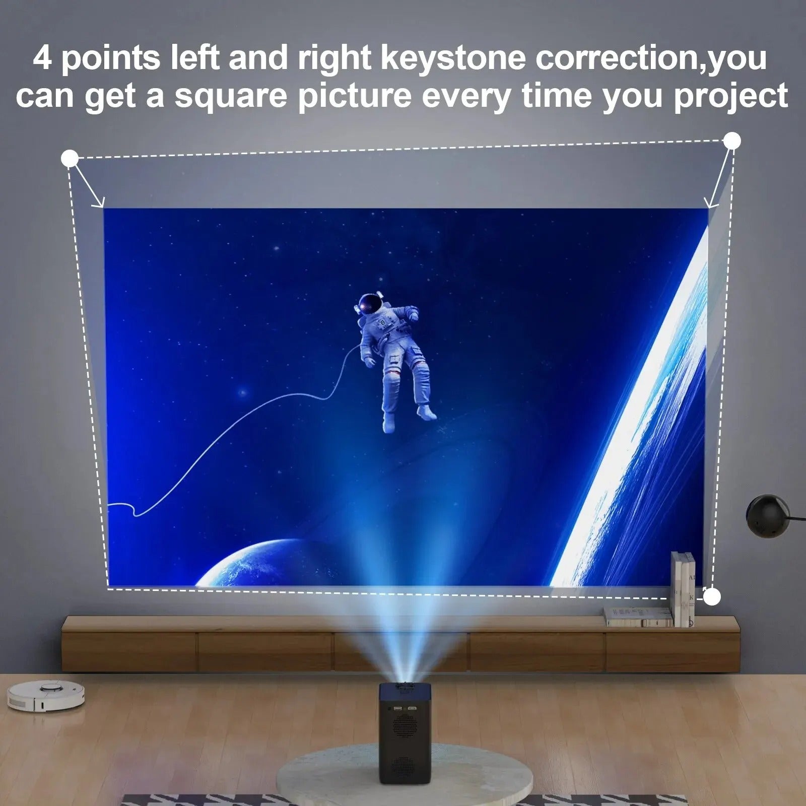 Android 4K Portable Projector With WiFi For Home Theater | Lersk
