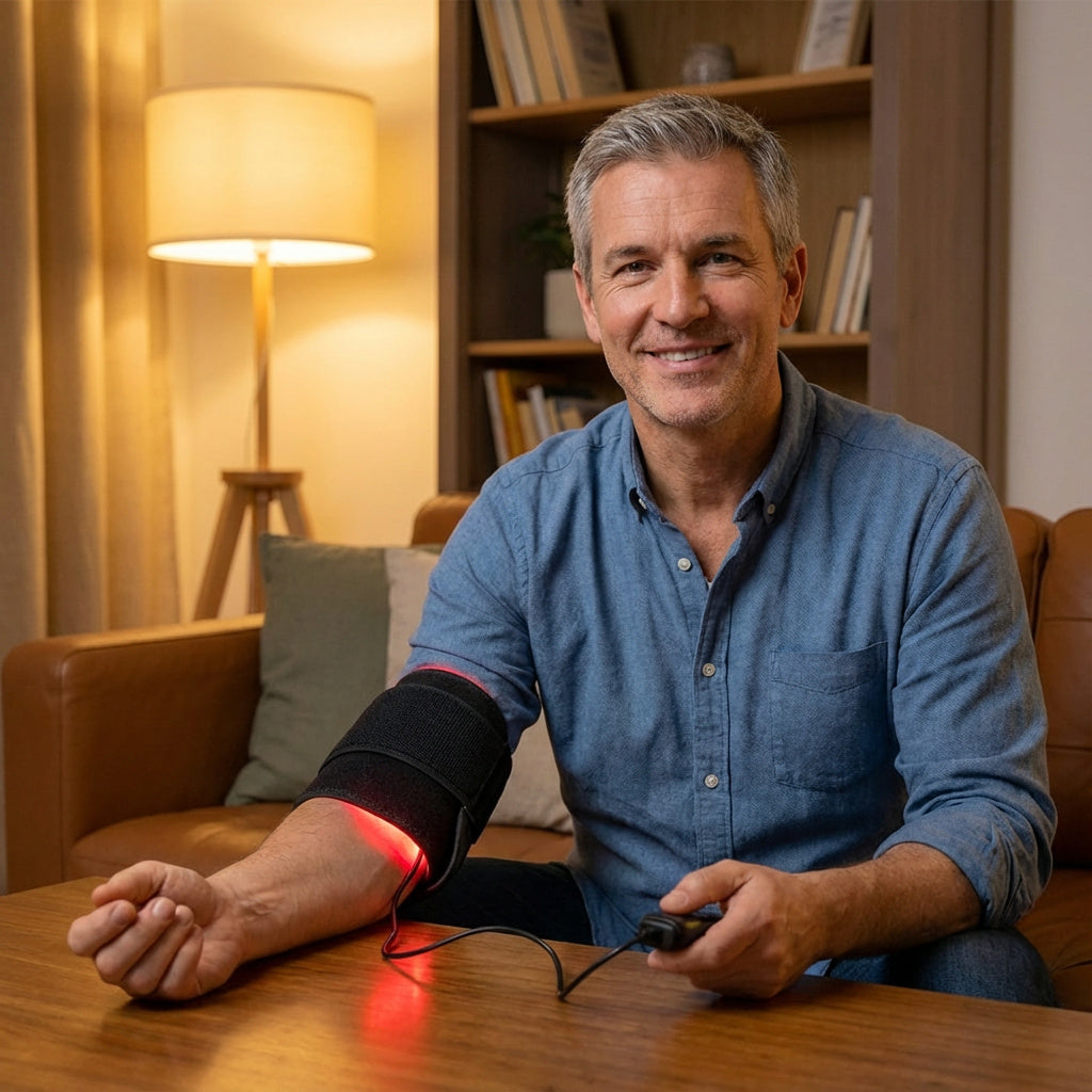 Patch de thérapie par lumière rouge et proche infrarouge à double longueur d'onde pour le confort du coude et des articulations | Lersk