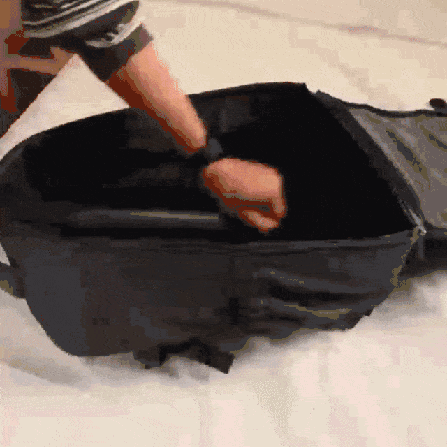 Sac à dos de voyage à compression sous vide – Bagage à main personnel avec pompe à air | Lersk