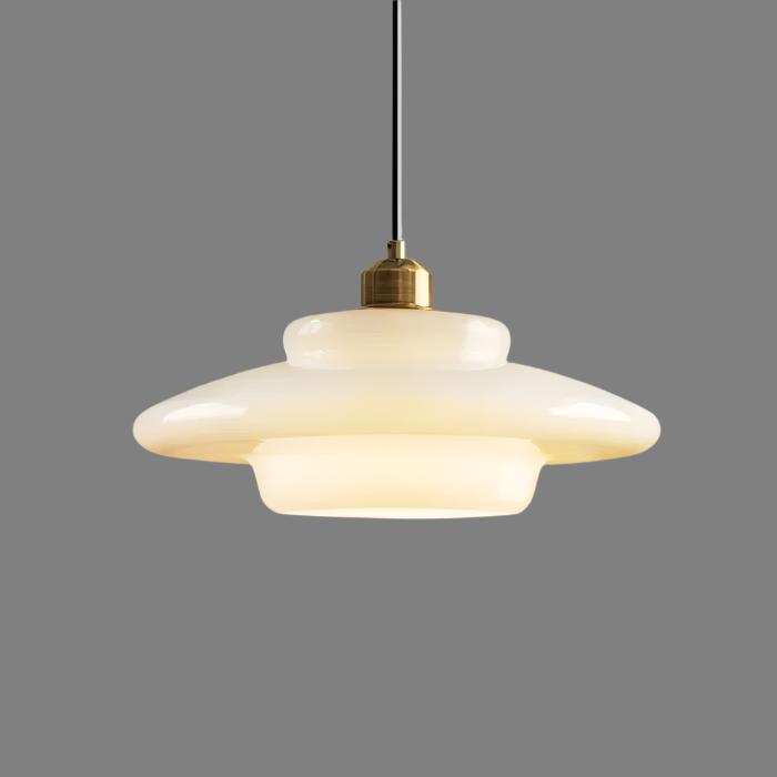 Závěsné svítidlo Astria Ivory Glass pro retro interiéry 50. let | Lersk