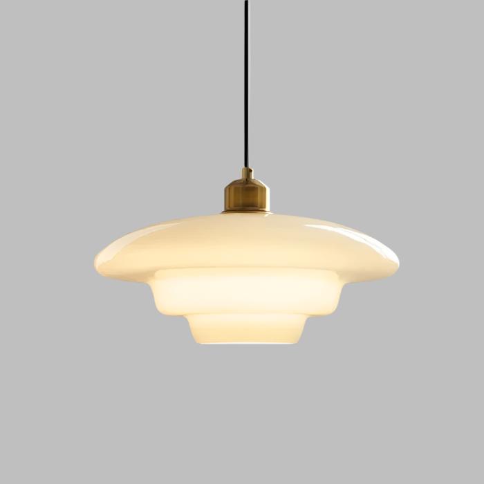 Závěsné svítidlo Astria Ivory Glass pro retro interiéry 50. let | Lersk
