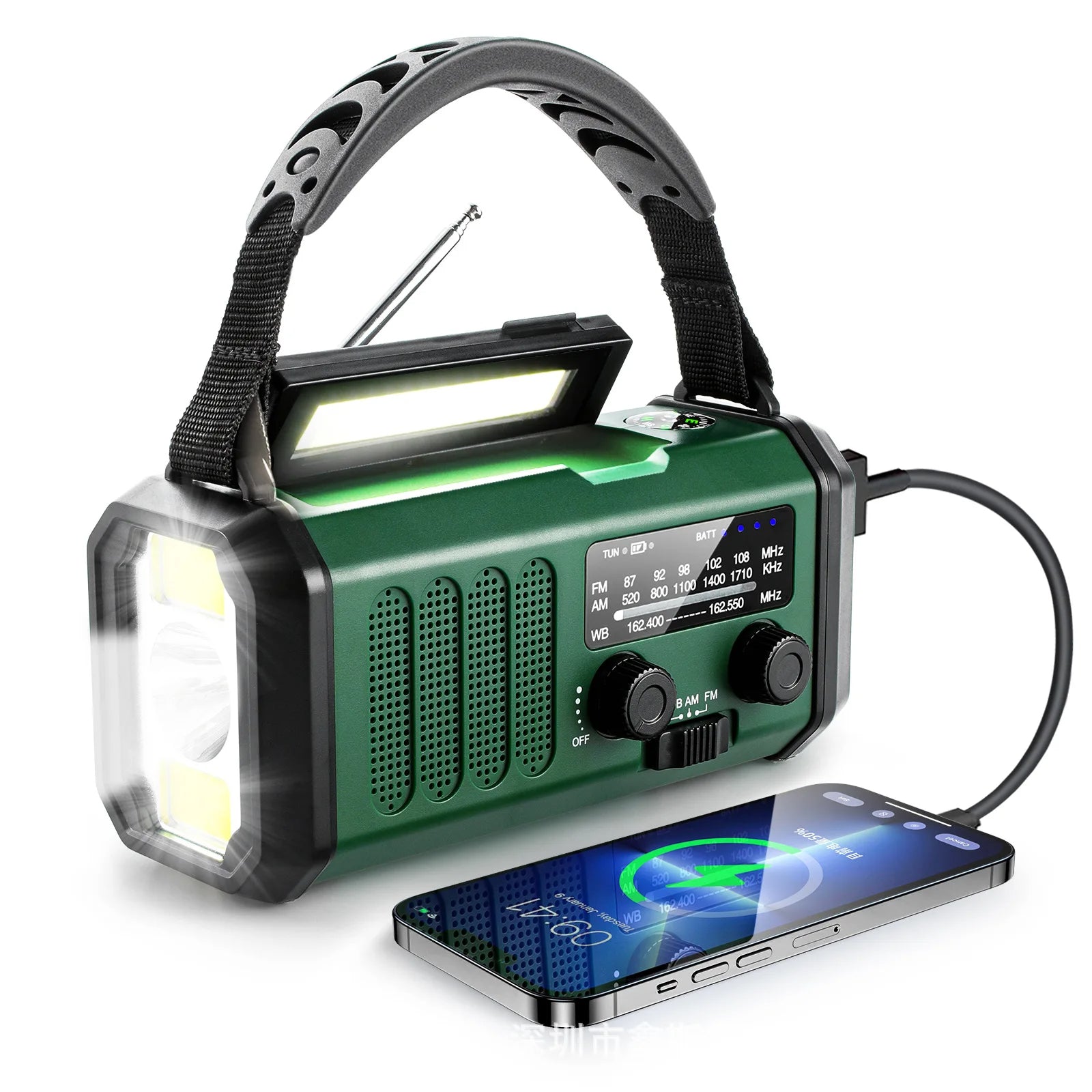 Signa 10000mAh solární ruční klička NOAA nouzové rádio pro kempování | Lersk