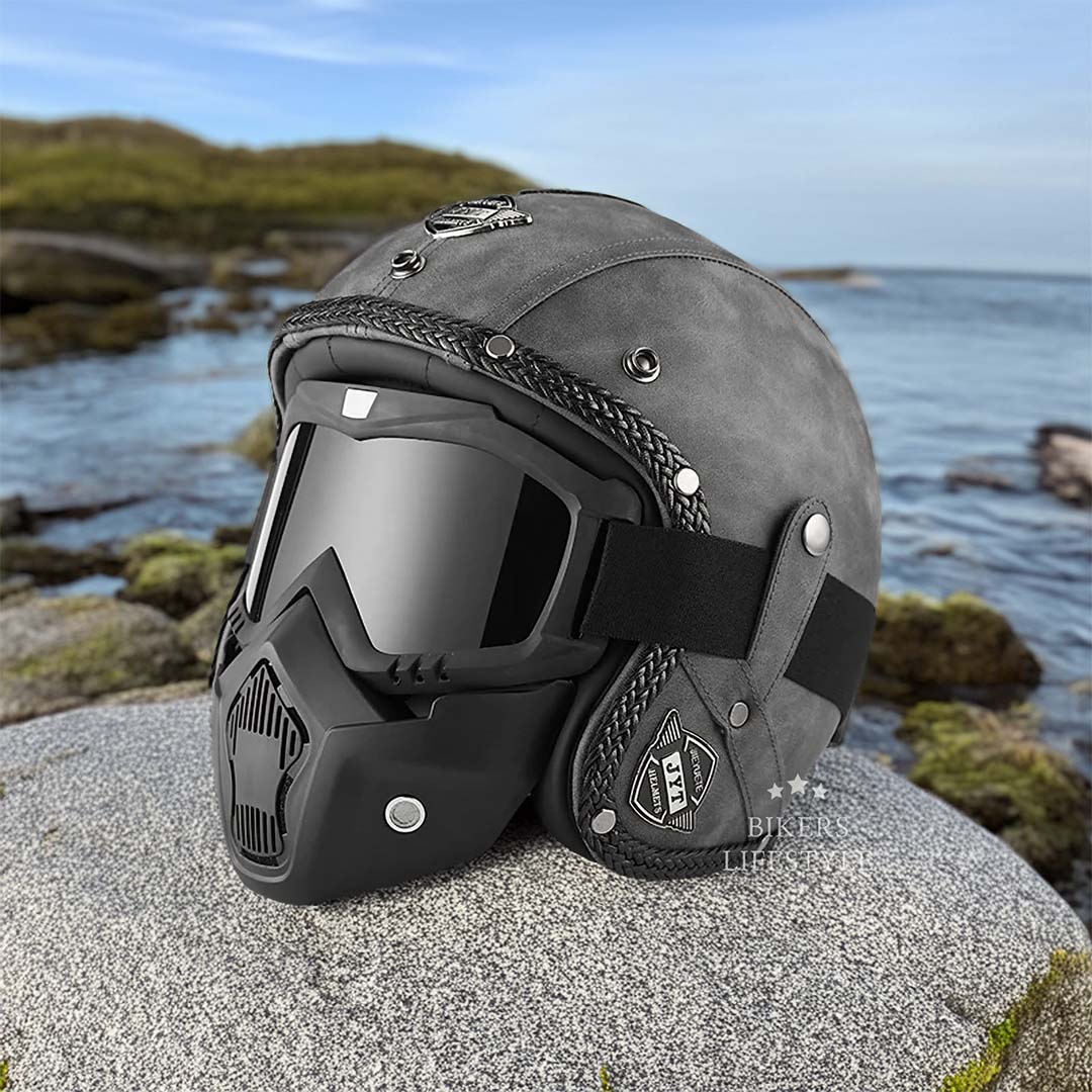 MotoJet Retro Helmet DOT ECE Certified for Vintage Chopper Riders | Lersk