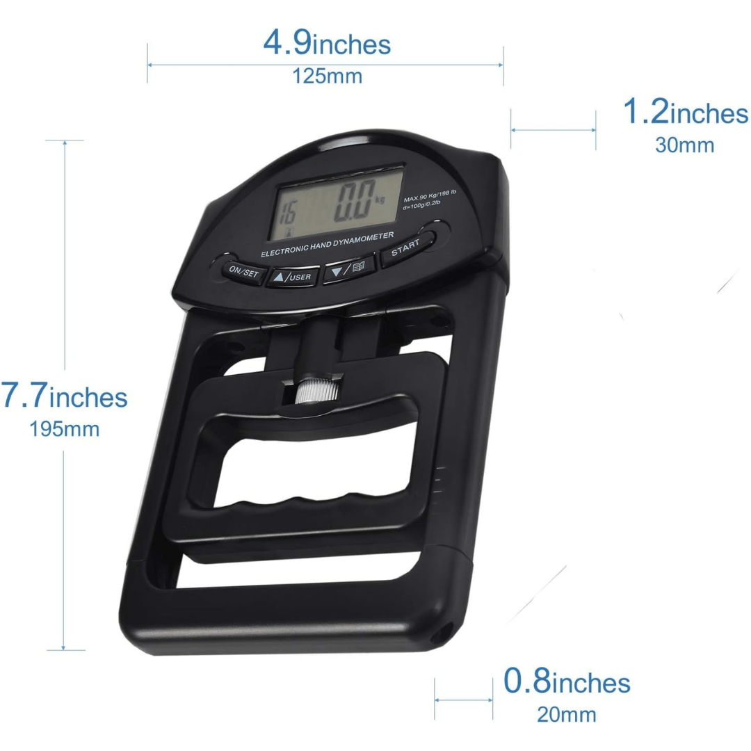 HANDPOWER PRO Digitální ruční dynamometr pro přesné měření síly stisku až do 90 kg | Lersk