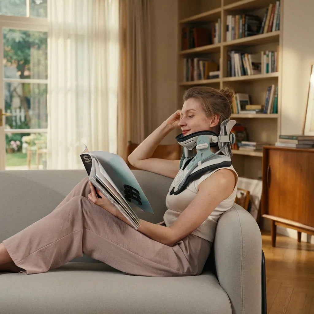 8 Havalı Odacıklı Şişirilebilir Boyun Çekme Yaka, Günlük Konfor için 26° Ergonomik Esneme | Lersk