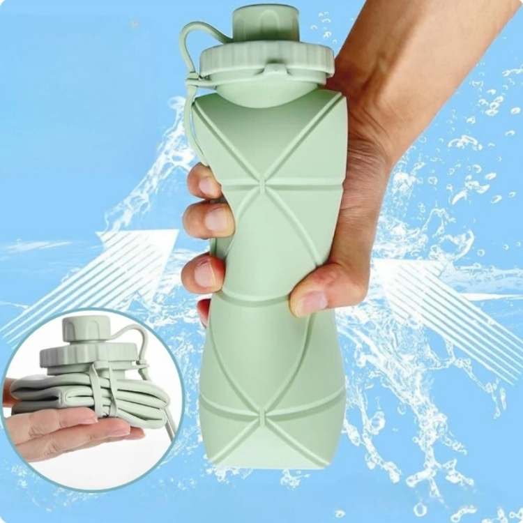 AquaFold faltbare Wasserflasche, BPA-frei, auslaufsicher | Lersk