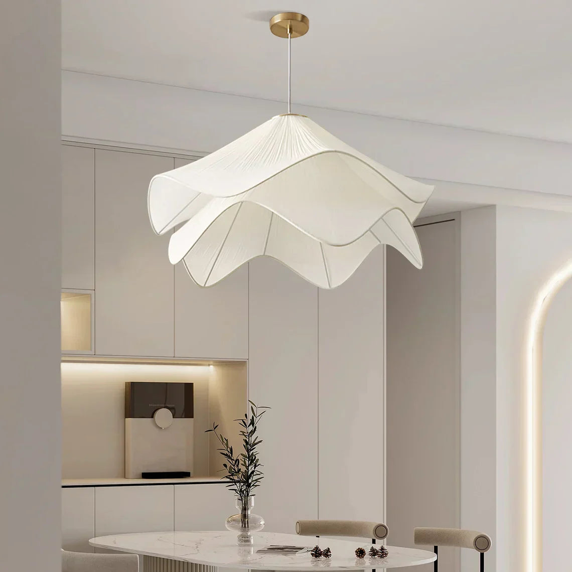 Fleurine French-Style Fabric Floral Chandelier | Lersk