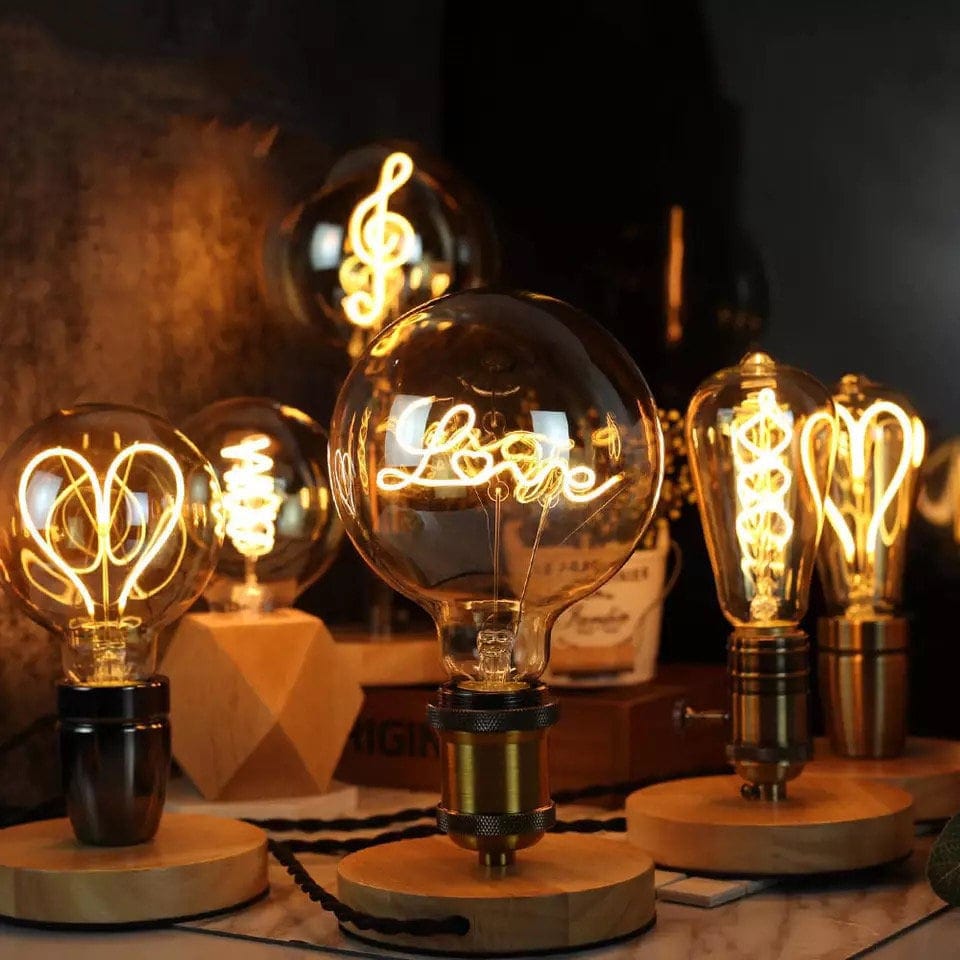 Lumenra | Große LED Edison-Glühbirne mit Holzfassung, Vintage-Industrie-Stil | Lersk