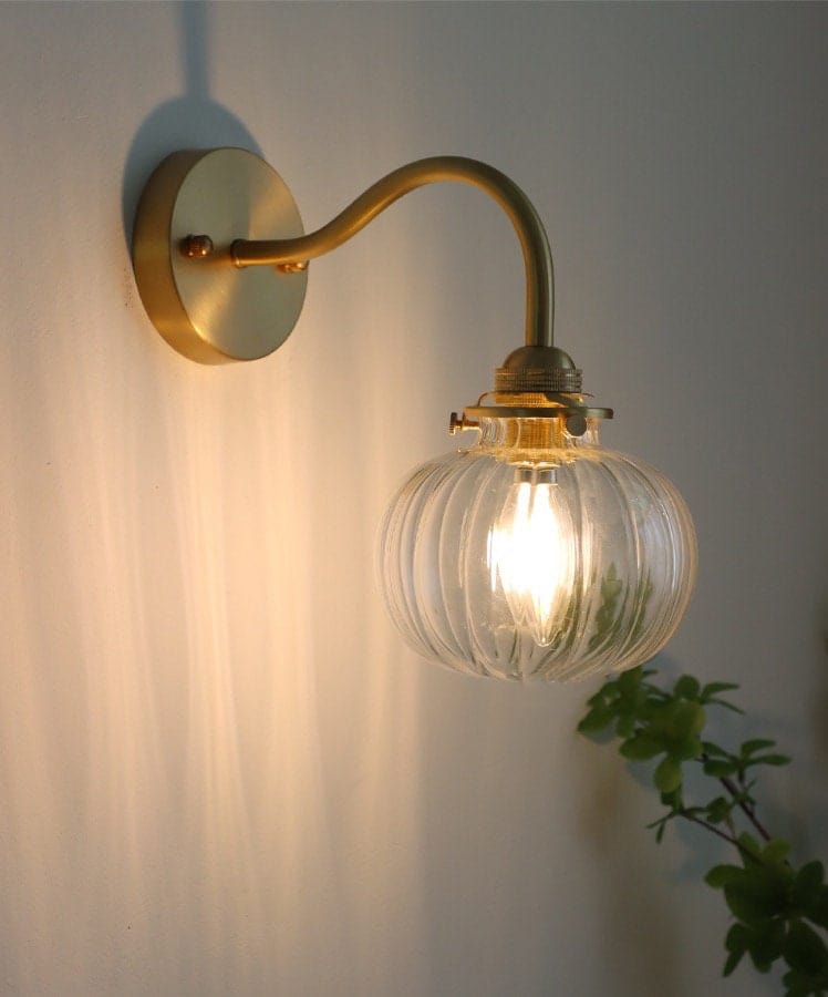 Small Vintage Glass Globe Wall Sconce | Lersk