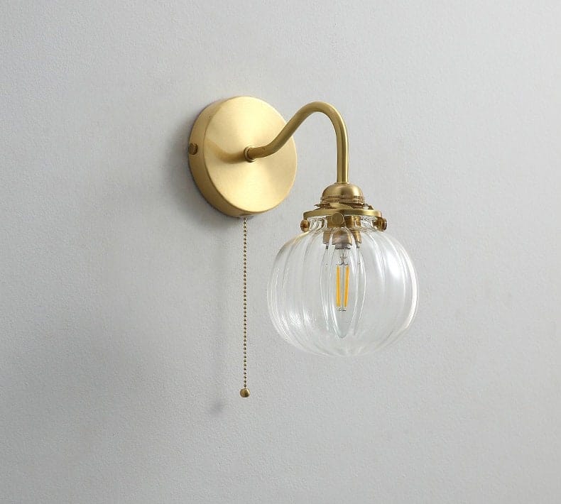 Small Vintage Glass Globe Wall Sconce | Lersk