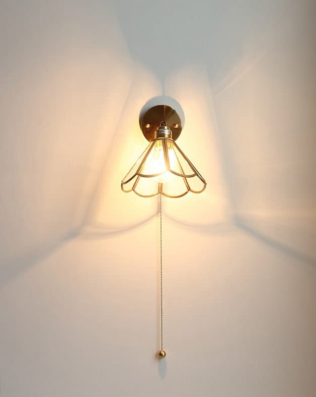 Liora Vintage-Glasblumen-Wandleuchte mit Leuchtmittel inklusive | Lersk