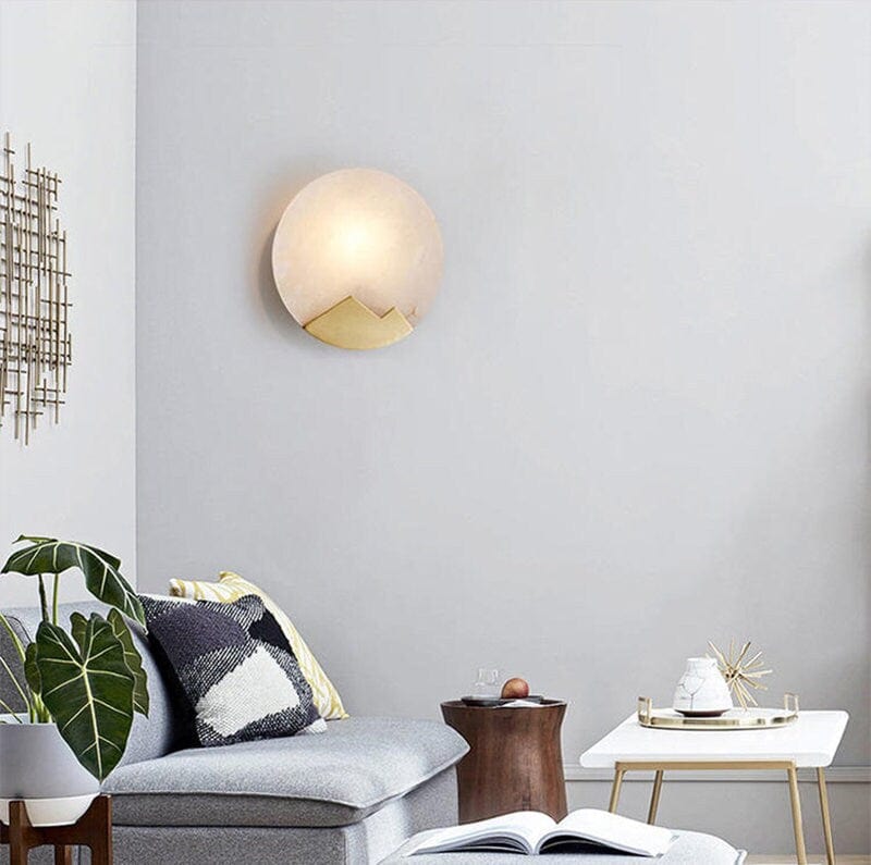 Luminux Marble LED Wall Light With Brass Accents, Nordic Style | Lersk