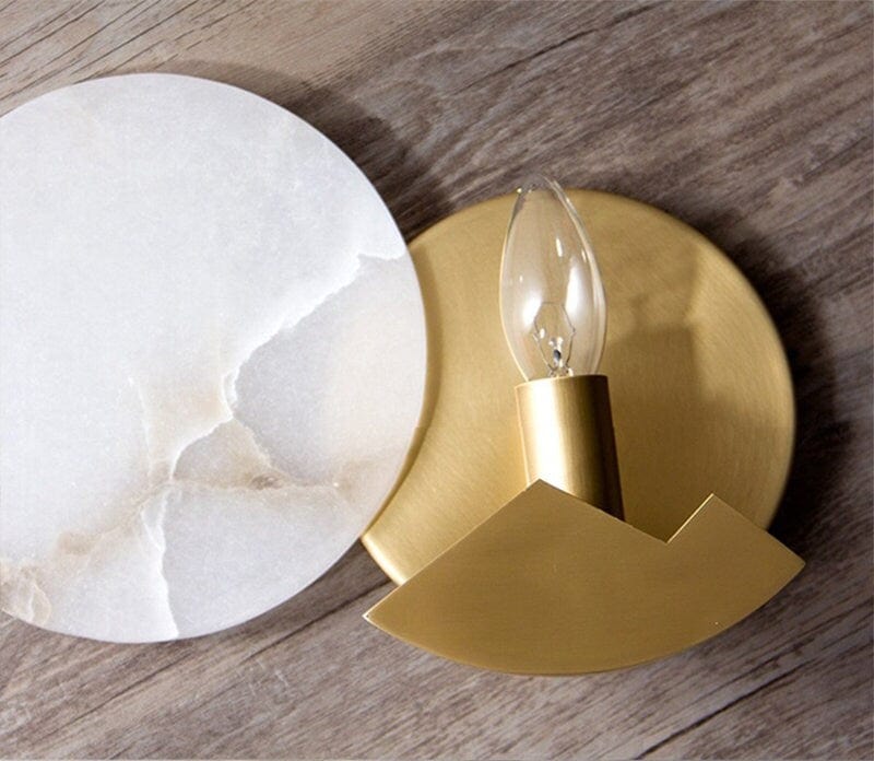 Luminux Marble LED Wall Light With Brass Accents, Nordic Style | Lersk