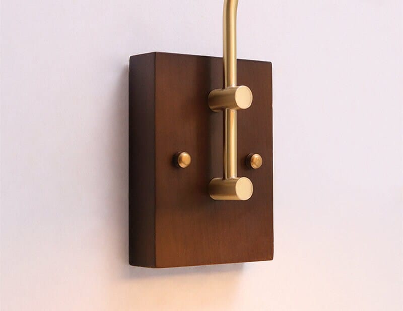Aveline | Vintage Ceramic LED Wall Light With Black Walnut Wood Fixture | Lersk