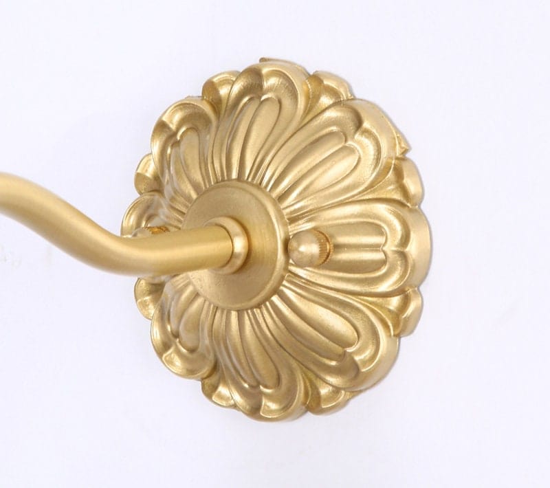 Lyra Lotus Wall Light Seeded Glass Brushed Brass Sconce | Lersk