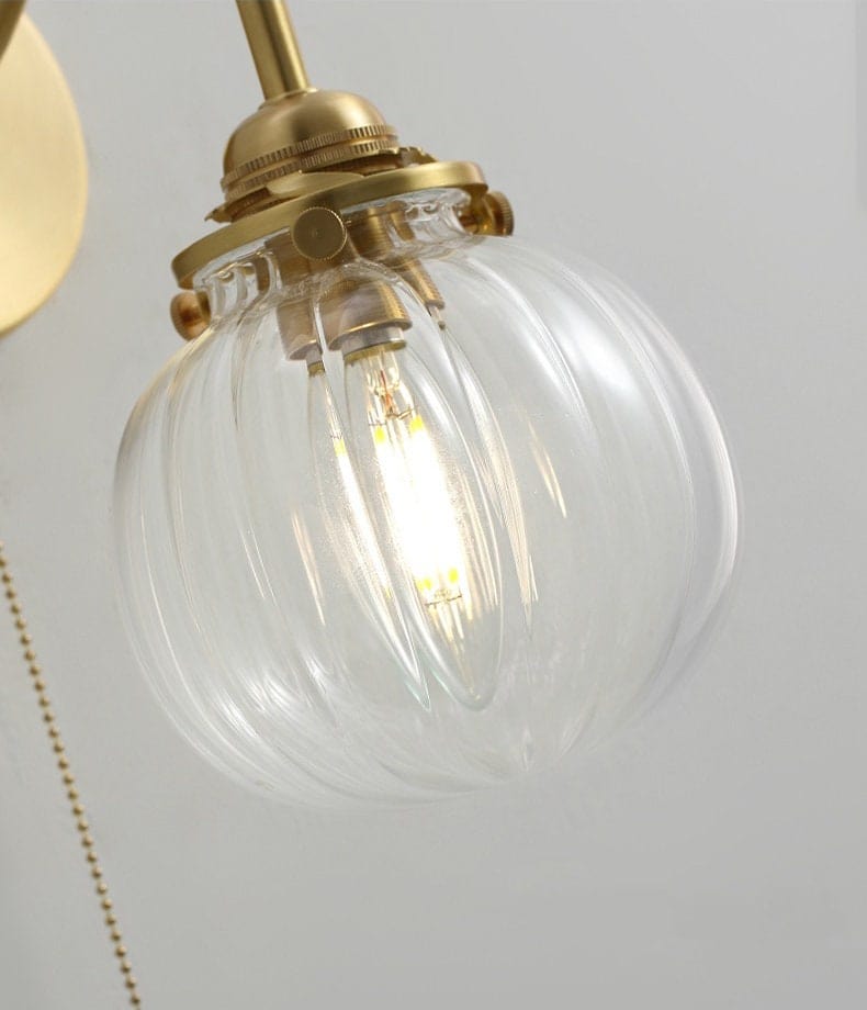 Small Vintage Glass Globe Wall Sconce | Lersk